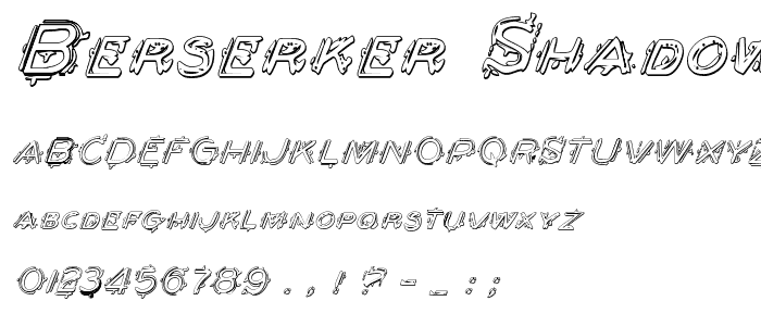 Berserker Shadow Italic font